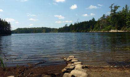 Squaw Lake has an interesting trail and a scenic destination.