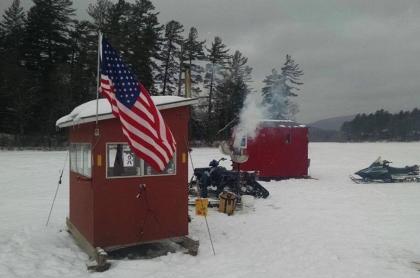 Ice Shanties on the lake