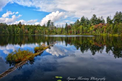 A beautiful pond for hiking or fishing.