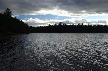 A lovely summer vista greets you at Mud Pond.