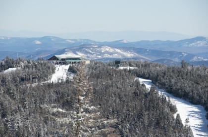 A summit lodge of a ski resort