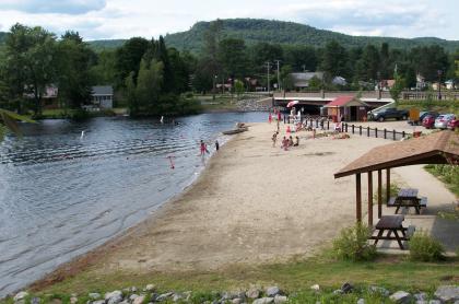 Jump into Lake Algonquin at the Wells Public Beach.