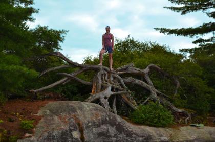 There's interesting scenery on all the hiking trails at Limekiln Lake.