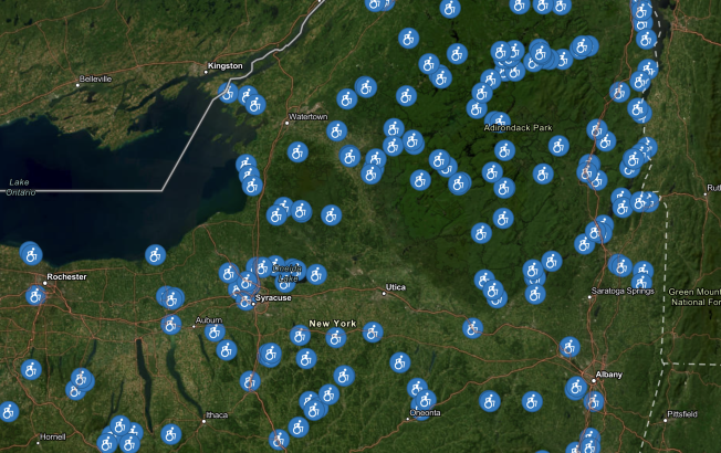 The DEC has created an interactive map sharing information about locations that are handicap accessible.