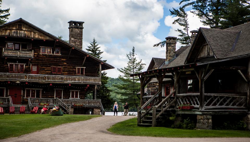 the two main Great Camp Sagamore houses.