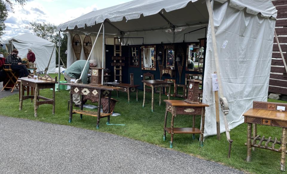 A booth at the ADK Rustic Fair