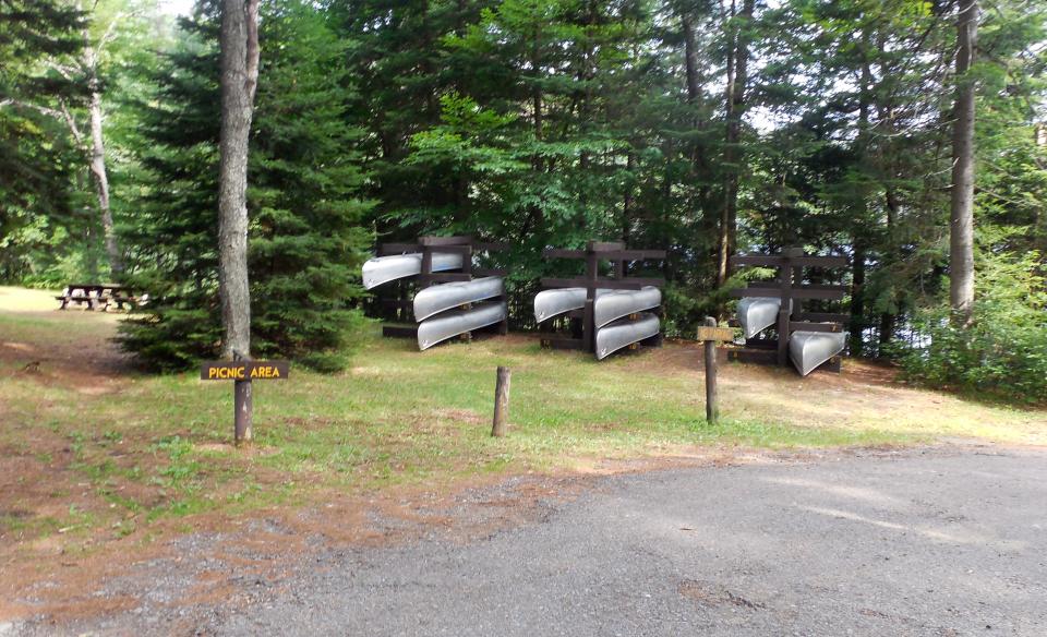 Eighth Lake campground offers DEC canoe and boat rentals.